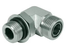 Adjustable angle screw-in union 90°, ORFS-SAE
