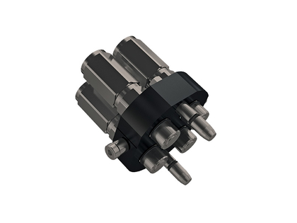 Multikupplung Serie MST5 4x DN12 Zn-Ni 3P Stecker