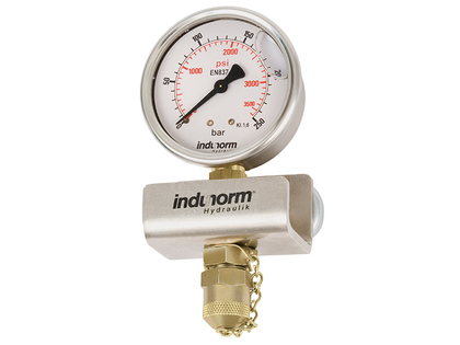Pressure gauge with magnetic holder