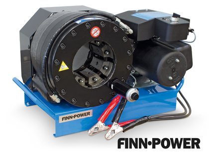 Finn-Power Mobile Hydraulikschlauchpresse, 12 Volt, 200 t, Pressbereich 6,8-87 mm
