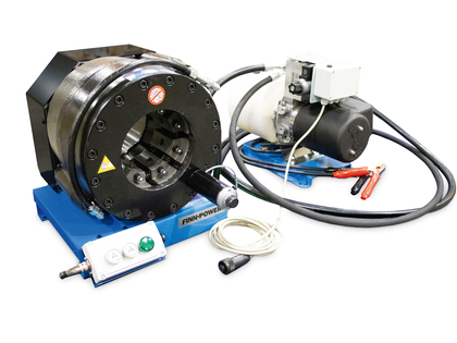 Finn-Power 12 Volt Servicepresse, 200t, Pressbereich 6,8-87mm, Presskopf/Hydraulikaggregat getrennt