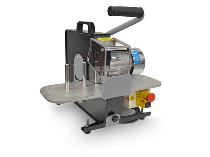 Hose cutting machine 3kW, workbench model, toothed cutting blade, with manual hand feed