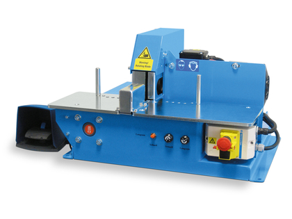 Schlauchschneidemaschine 4,3kW, verzahntes Kreismesser, mit pneumatischem Vorschub